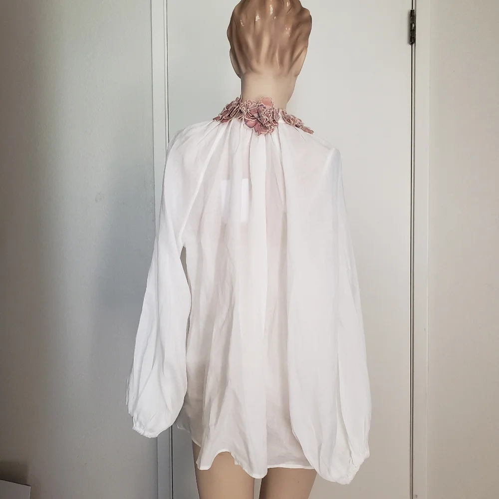 Zimmermann white 3D floral top size 0 - Picture 2 of 7